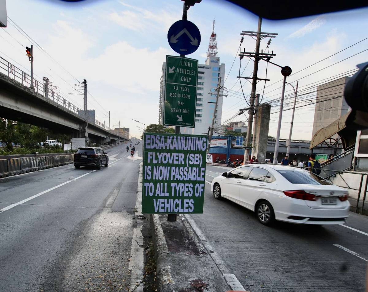 DPWH, MMDA reopen Kamuning Flyover southbound lane